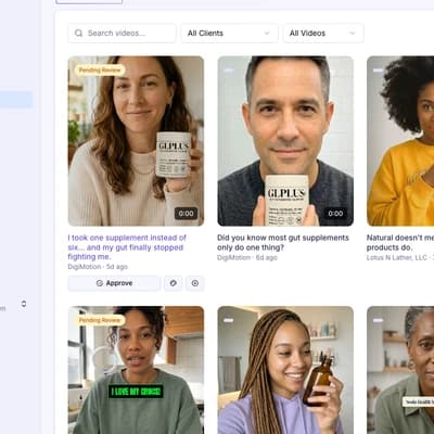Receive finished platform-ready ads