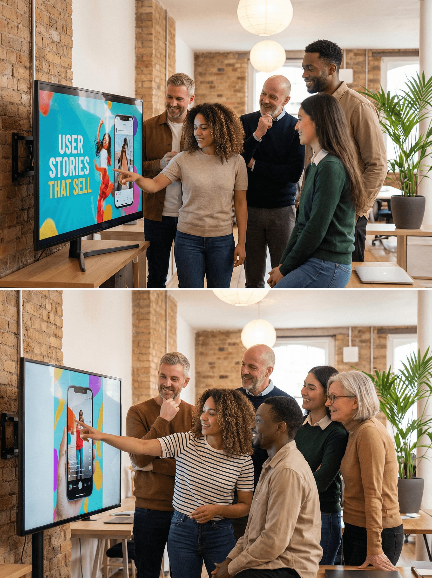 DigiMotion team reviewing video ad content